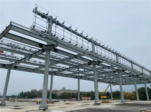 Steel Pipe Columns for Gas Station Canopy Structures