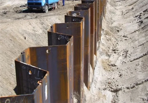 Z-section sheet piles for Slope Protection and Stability